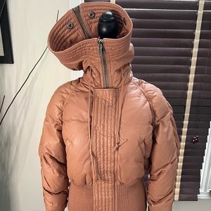 Catherine Malandrino Leather Bomber Jacket